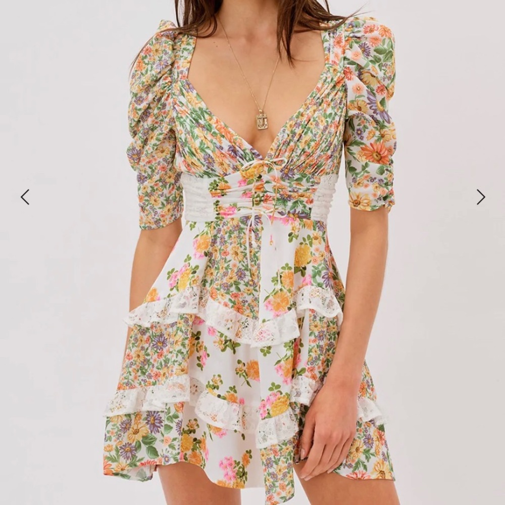 For Love & Lemons - Rosalyn Mini Dress XS